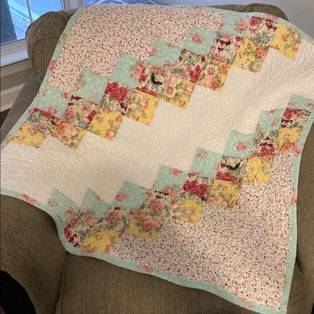 handmade baby quilt - made from my own pattern that I designed and wrote